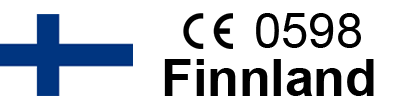 Finnische Fahne und CE0598 fr FFP3-Test