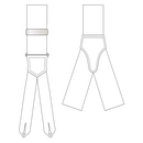 Y-Form und geflochtene Laschen f�r den...