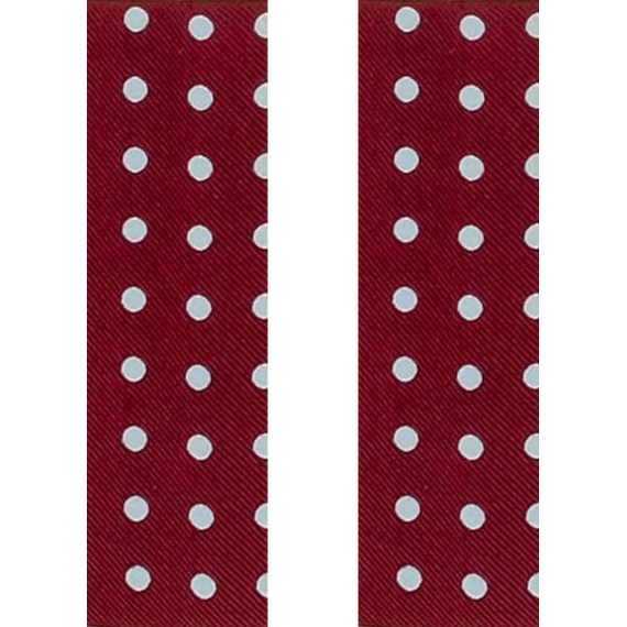 Hosentr�ger-Konfigurator mit B�ndern aus Seide gepunktet in Grau-Rot.