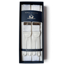 Der Albert Thurston Hosentr�ger Gower in wei�em Moir� mit...