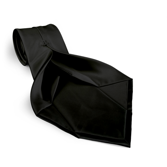 Anfertigung aus schwarzem Seidensatin 5-Falten-Krawatte (opulent)
