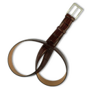 Bild eines Lederg�rtels in brauner Reptilleder-Optik mit...