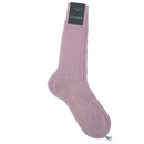 Socken in Rosa mit Rippen von Calzificio M Bresciani