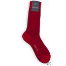 Socken in Rot mit blauen Schattenstreifen von Calzificio...