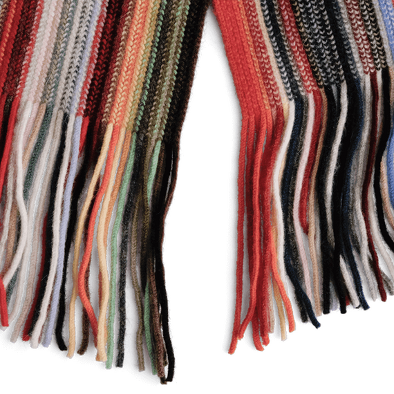 Bunt gestreifter Schal von Robert Mackie - S716 - Colour 2001 - in der gefalteten Ansicht