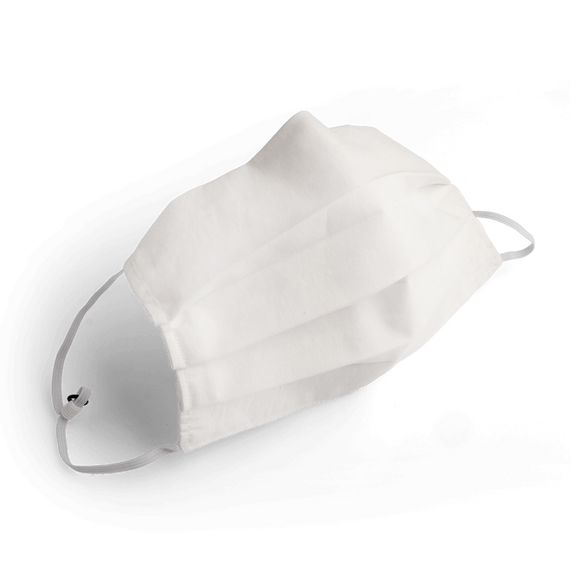 Klassische Mund-Nase-Maske aus wei�er Baumwolle
