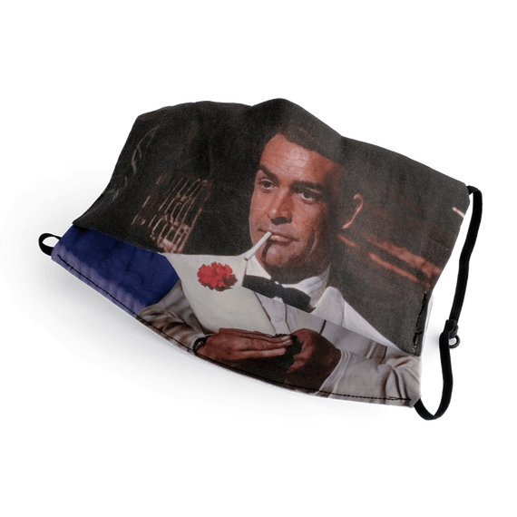 Mund-Nase-Maske aus Baumwolle mit James Bond,...
