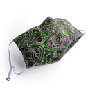 Mundschutz mit Bengalischen Motiven in Gr�n und Violett...