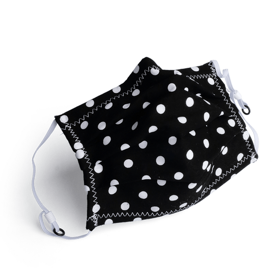 Mundschutz bzw. Mund-Nasen-Maske aus Baumwolle mit wei�en...