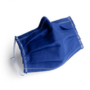 Mundschutz bzw. Mund-Nasen-Maske aus blauer Baumwolle,...