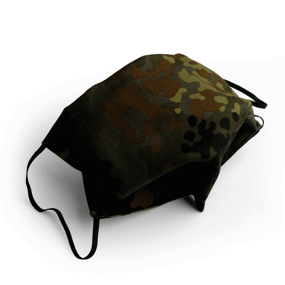 Mund-Nase-Maske in Bundeswehr Flecktarn mit 5 Stichen