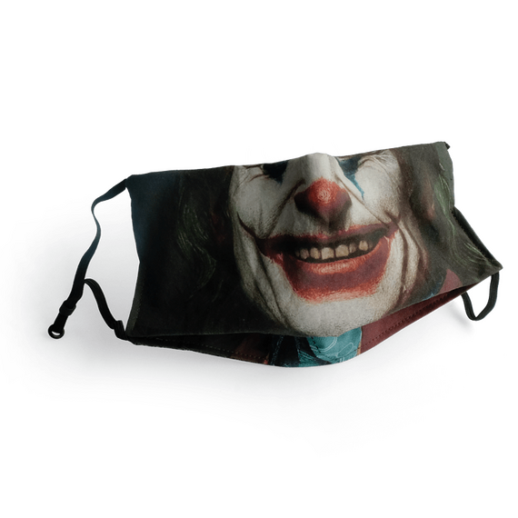 Mundschutz bzw. Mund-Nasen-Maske mit dem Joker-L�cheln.