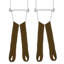 Geflochtene Laschen in Braun